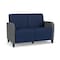 Lesro Siena 2 Seat Tandem Seating No Center Arm, Black, MD Ink Back, MD Ink Seat, RS Echo Panels SN2101 - alternate 1